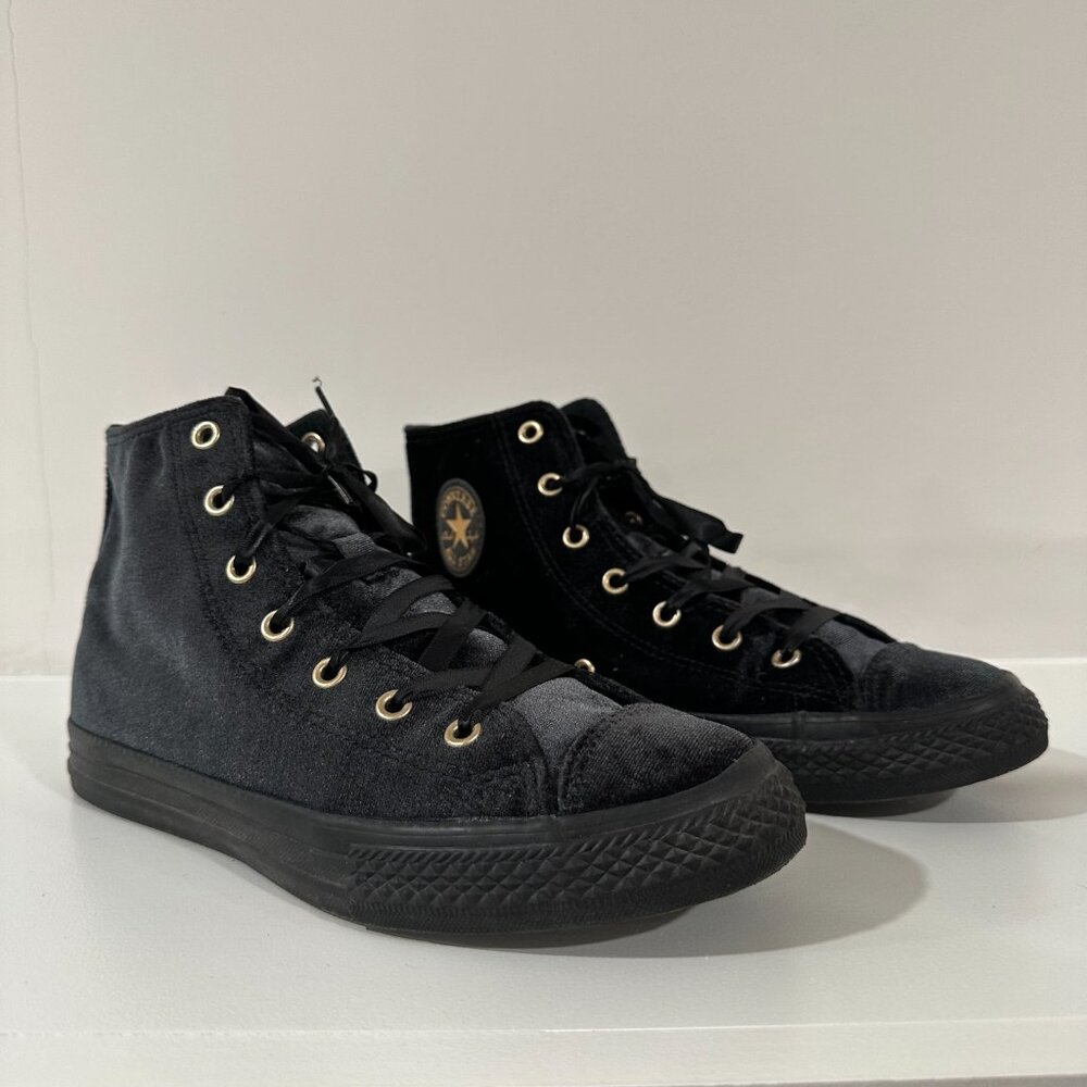 Converse Chuck Taylor All Star High Top Gray Velvet Size 8 **SEE DESCRIPTION**